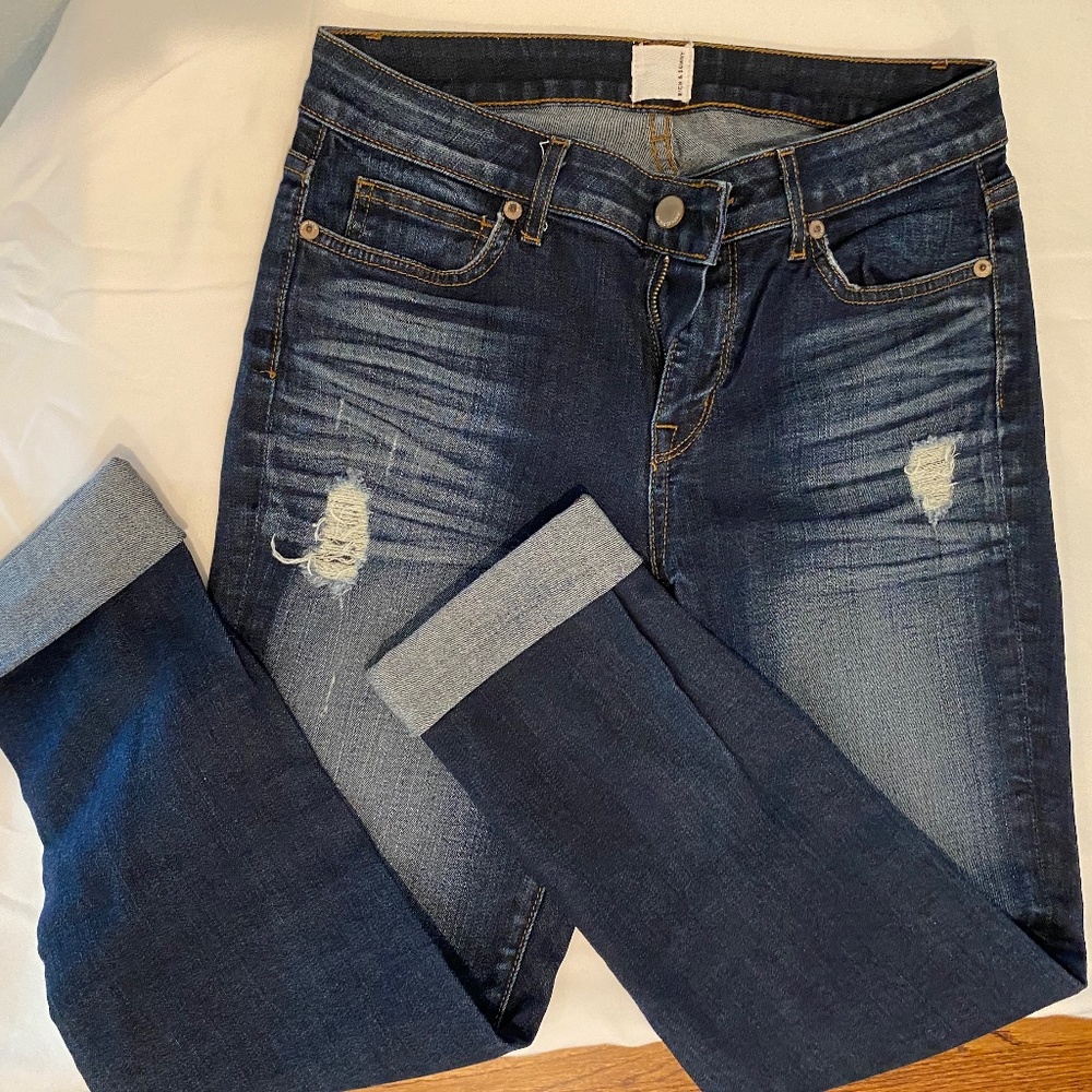 Rich & Skinny Women's Cropped Jeans / Distressed / Sz 26